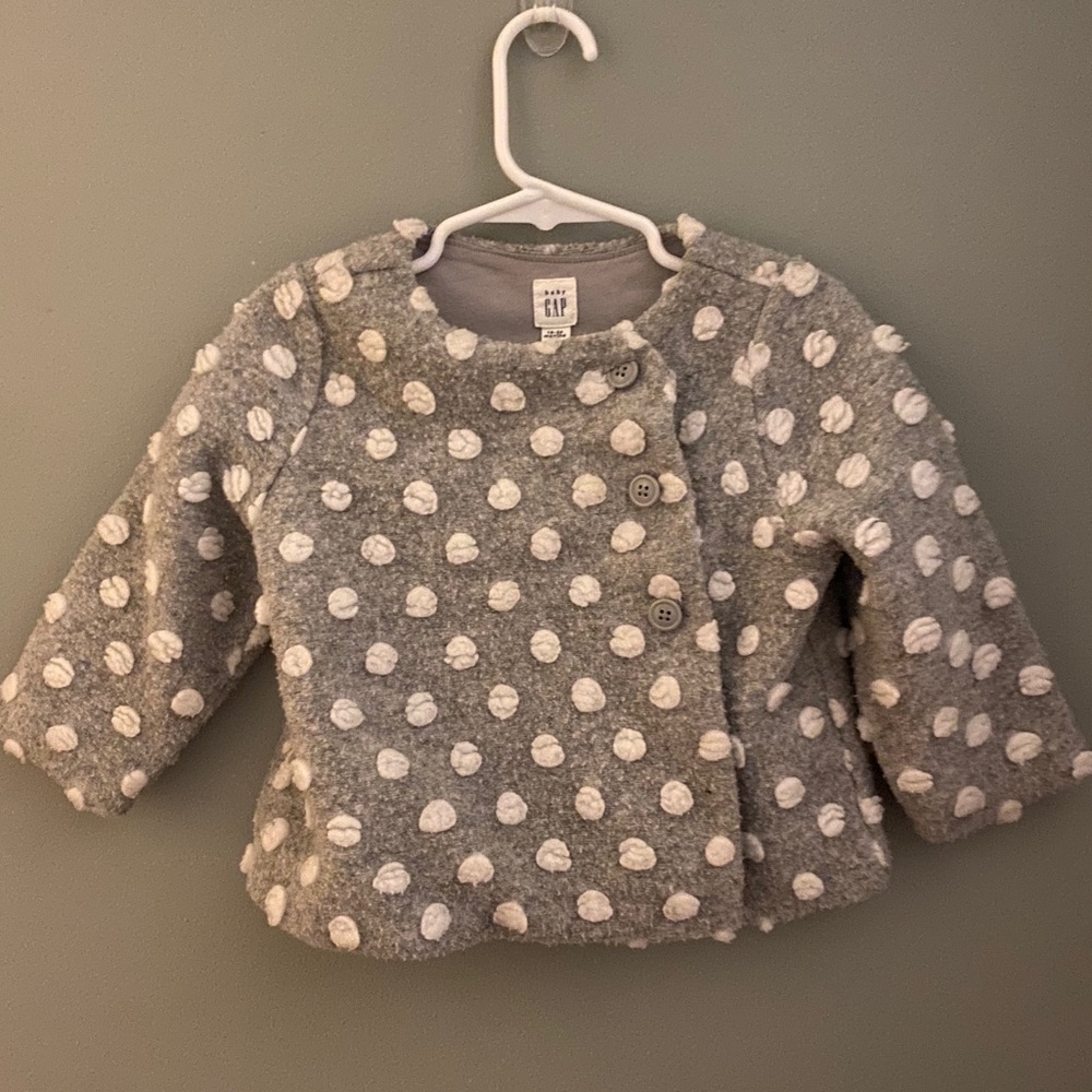 Pokadot sweater jacket